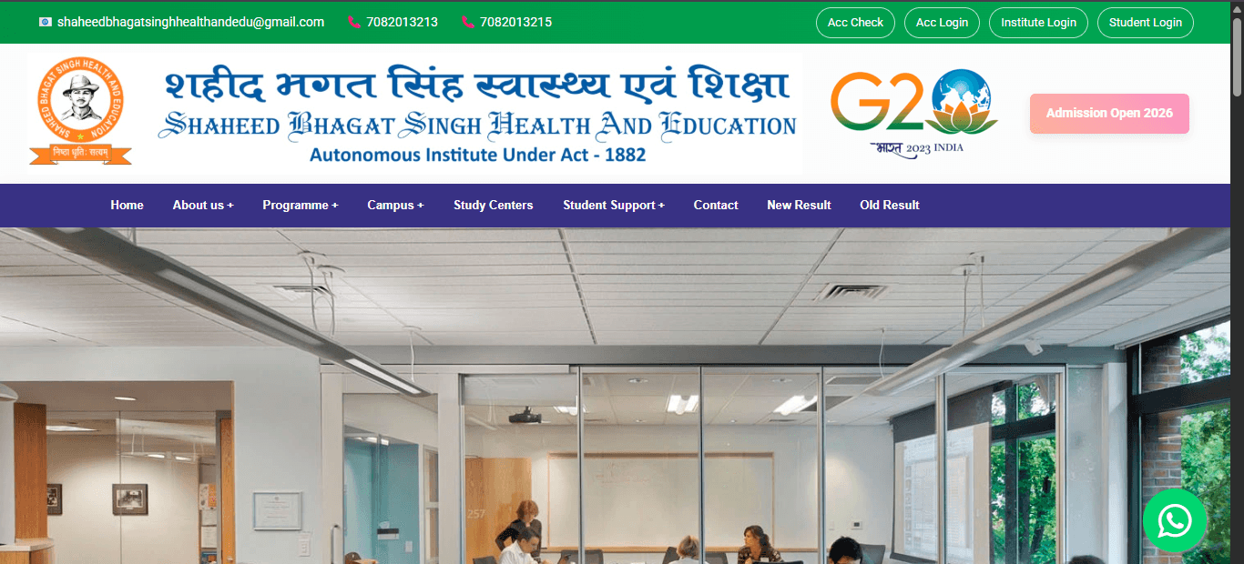 SHAHEED BHAGAT SINGH HEALTH AND EDUCATION